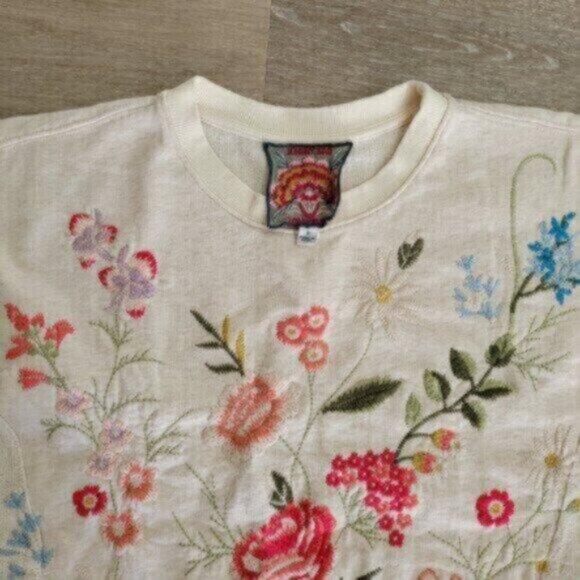 JOHNNY WAS Catalina Contrast French Terry Sweatshirt - Picture 4 of 7